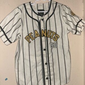 Peanuts Kids Striped Jersey - White and Black